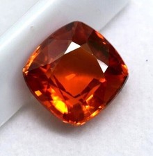 Beautiful 10.25 Ct Orange Sapphire Cushion Cut 12x12x7mm Certified Gemstone picture