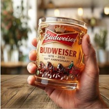 [No box] Budweiser 150th Anniversary 1876 2026 Whiskey Glass picture