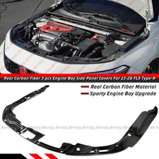 For 2023-26 Civic Type-R FL5 Carbon Fiber Engine Bay Radiator Shrouds Trim Cover picture