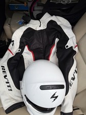 REV'IT 2011 Rare Tarmac Air Motorcycle Jacket White Red Sz Medium picture