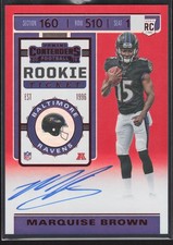 2019 Panini Contenders #107 Marquise Brown Season Ticket Red Zone picture