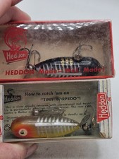 vintage heddon fishing lures lot, 1 NOS, 1 In Original Box Opened. picture