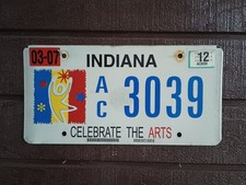 Indiana Celebrate The Arts Graphics Specialty Expired Collectible License Plate picture