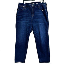 J.Crew Women's Slim Leg High Rise Jeans Size 35 Dark Blue Stretch Jeans picture