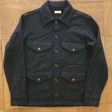 RARE NWOT Inpaichthys kerri Made in Japan Melton Wool Hunting Jacket Navy Small picture