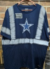 New DALLAS COWBOY BLUE REFLECTIVE SAFETY SHIRT SILVER REFLECTIVE Stripe SIZE 3XL picture