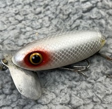 Vintage Fred Arbogast JITTERBUG WHT/SLVR SCALE Fishing Lure picture