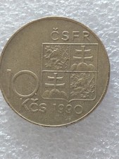 1990 CZECHOSLOVAKIA 10 KORUN COIN,  NICE COLLECTABLE picture