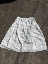 DÔEN Sebastiane Tiered Organic Cotton Poplin Maxi Skirt White picture