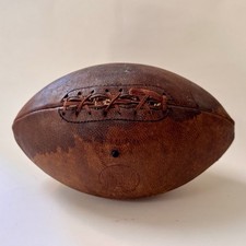 Vintage 1930s - 40s Spalding 184 Slingin Sam Sammy Baugh Leather Football NFL picture