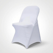 30 Pack Folding Chair Covers Spandex Stretch Slipcovers White Wedding Party picture