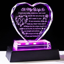 Gifts for Wife from Husband Birthday Gifts for Wife To My Wife Crystal Keepsake picture