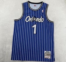 Mitchell & Ness Tracy McGrady Orlando Magic Jersey Blue Pinstripe Men’s size 2XL picture
