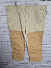 Orvis Missouri Breaks Field Pants Mens 44x30 Brown Canvas Reinforced Rugged New picture