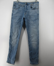 G Star Raw Jeans Men 31X34 Blue D-STAQ 5 Pocket Slim Button Fly Denim Pants picture
