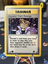 STAMP ERROR Imposter Oak's Revenge 76/82 Team Rocket Trainer 1st Edition Look picture