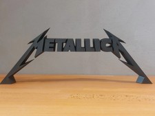Metallica 3D Printed Logo Sign Black Heavy Metal Band Collectible Shelf Decor picture