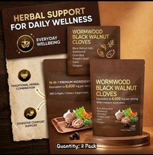 Wormwood Black Walnut Parasite detox. TWO PACK 18-1. 660mg Per Serving picture