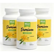 3 Bottles Bella Damiana Natural Premium Herbal Supplement 60 Capsules - picture
