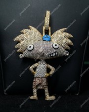Unique Character 3 Inches Pendant Tester Passing Moissanite Two-Tone 925 Silver picture