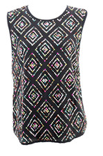Joie All Silk Blouse Womens Size Medium Messana Sleevelss Beaded Sequin Tank New picture