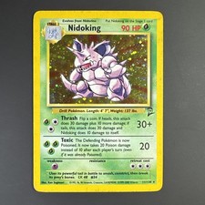 Nidoking 11/130 Holo Rare Base Set 2 Pokemon Heavily Played HP picture