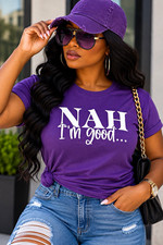 Bella + Canvas Women’s Purple Graphic T-Shirt Crew Neck Short Sleeve - Size 2X picture