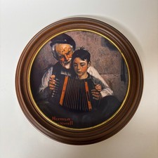 VTG 1981 Norman Rockwell The Music Maker Knowles Collector Plate Framed Limited picture