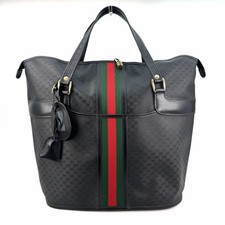 Vintage Gucci Boston Bag Tote Bag Sherry Line PVC Leather Authentic picture