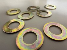7/16 SAE Grade 8 Yellow Zinc Flat Washers 100 Pieces picture