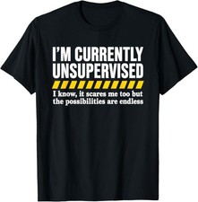 Im Currently Unsupervised Funny Quote T-Shirt picture