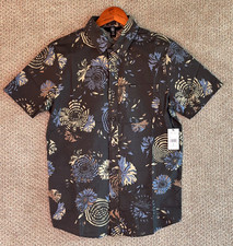 Volcom Delusional Flower Men's Woven Short Sleeve Button Up Shirt Size Small NWT picture