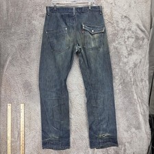 Vintage Levis Engineered Jeans Mens 33x34 Blue Twisted Flap Pocket Button Fly picture