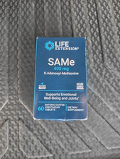 Life Extension SAMe (400mg)  60 tabs bag 💰 saver  picture