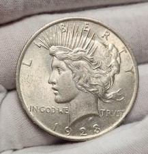 1923 P Peace Silver Dollar $1 Philadelphia Mint AU Almost Uncirculated P23Cey picture