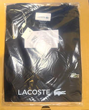 Lacoste Men's Black 100% Pima Cotton Regular Fit Shirt L Logo picture