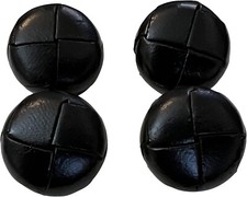 ATbutton Jumbo Premium Leather Buttons- Black Set of 4 picture