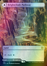 x1 Brightclimb Pathway // Grimclimb Pathway ZNR MTG 285 FOIL BORDERLESS RARE 1x picture