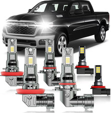 2019-25 Dodge Ram 1500 2500 3500 Fog Light Bulbs Combo 6Pcs–Compatible Replaceme picture