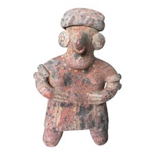 Antique Pre-Columbian Nayarit Standing Female Votive Figure Sculpture picture