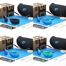 Costa Del Mar Classic Square Sunglasses Polarized Lens Metal Frame picture