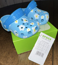 Crocs Littles Daisy Blue Floral Clog Unisex Toddler C2-3 EU 17-19 211274-4WD picture