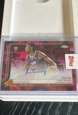 2025/2026 Topps Chrome Update  Rasheer Fleming Lava Lamp Magenta /299 RC Auto picture