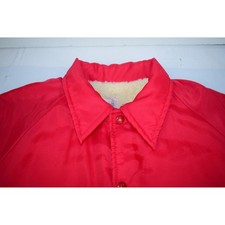 Vintage King Louie Jacket Size L 60s 70s Red Sherpa Line Casual Work Windbreaker picture