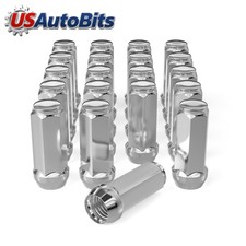 20 Chrome Bulge XL Acorn Lug Nuts 1/2x20 For 5x4.5 5x5 5x5.5 Closed End 2