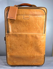 Hartmann Vintage Leather Upright Rolling Suitcase l4