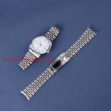 For Casio MTP1302 20mm Silver Jubilee Bracelet Oyster Deployment Clasp WatchBand picture