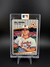 1989 Fleer Bill Billy Ripken FF Error #616 Baseball Card F Face Black Box MINT picture