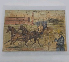 Antique 1891 Hood's Sarsaparilla Double Sided Rainy Day & Balloon Jigsaw Puzzle picture