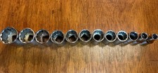 Vintage 12pc Craftsman Sockets Metric 12pt. 1/2” Dr USA Mid-length Nice picture